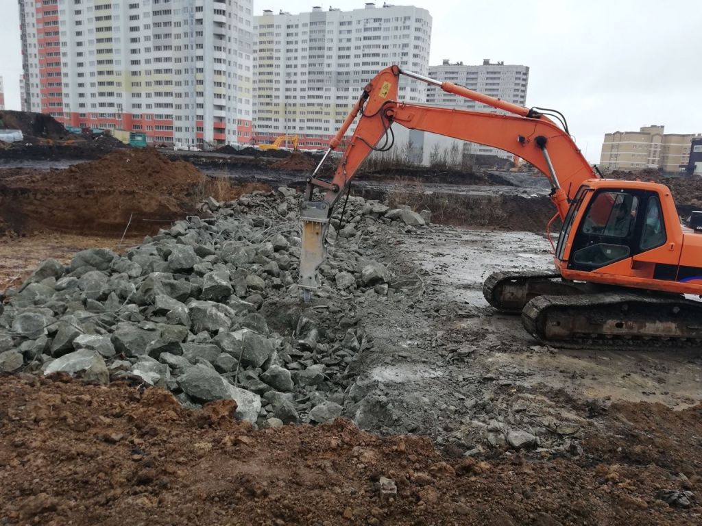 Демонтаж железобетонной плиты